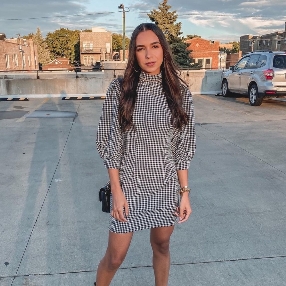Plaid mini dress